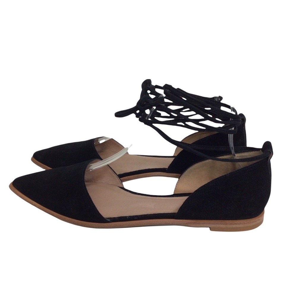 Madewell The Arielle d’Orsay Suede Lace Up Flat size 8